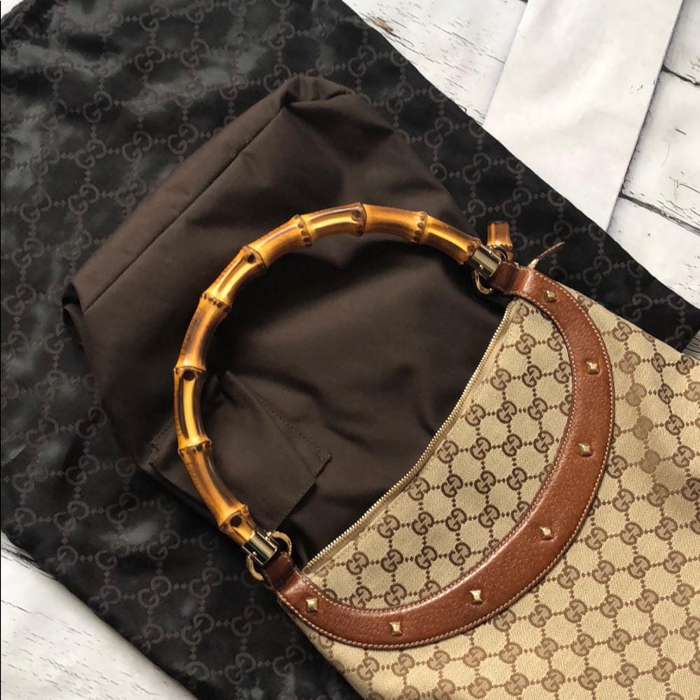 Anita Gucci Bamboo Handle Shoulder Bag - Picture 7 of 8
